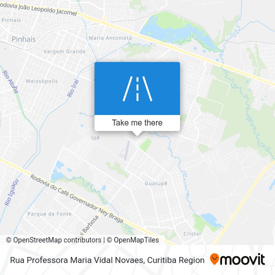 Rua Professora Maria Vidal Novaes map