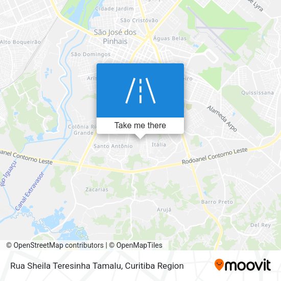 Rua Sheila Teresinha Tamalu map