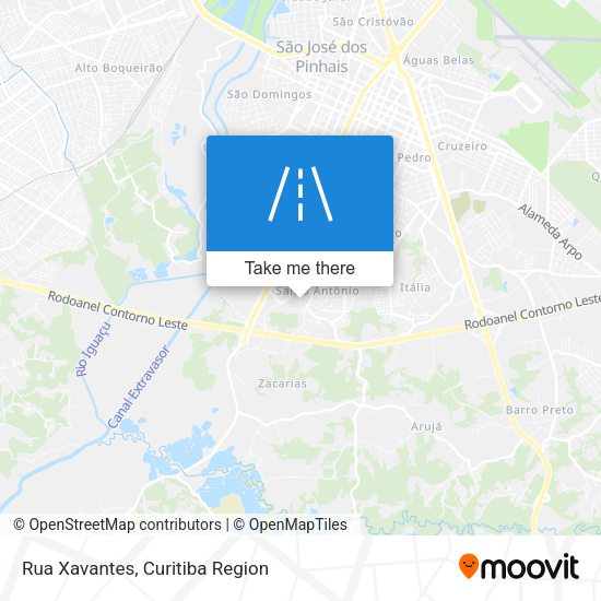 Rua Xavantes map