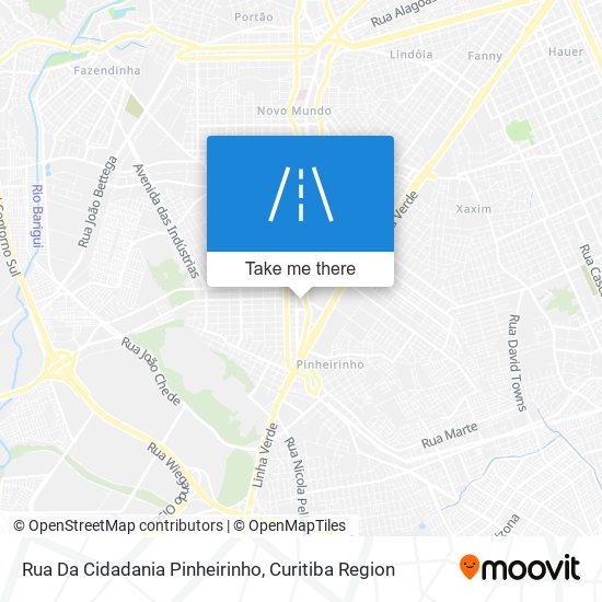 Rua Da Cidadania Pinheirinho map