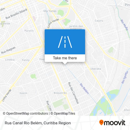 Rua Canal Rio Belém map
