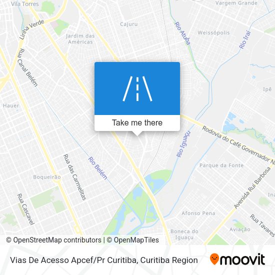 Vias De Acesso Apcef / Pr Curitiba map