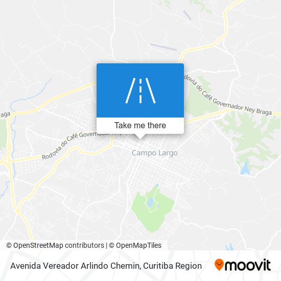 Mapa Avenida Vereador Arlindo Chemin