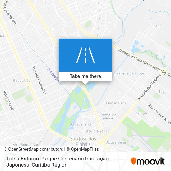 Trilha Entorno Parque Centenário Imigração Japonesa map
