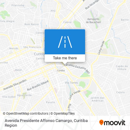 Mapa Avenida Presidente Affonso Camargo
