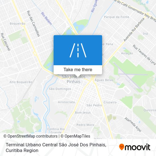 Terminal Urbano Central São José Dos Pinhais map