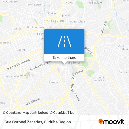 Mapa Rua Coronel Zacarias