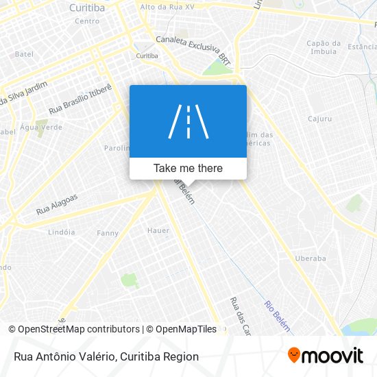 Mapa Rua Antônio Valério