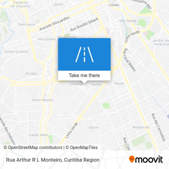 Rua Arthur R L Monteiro map