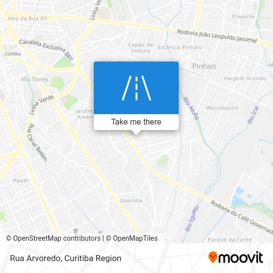 Rua Arvoredo map