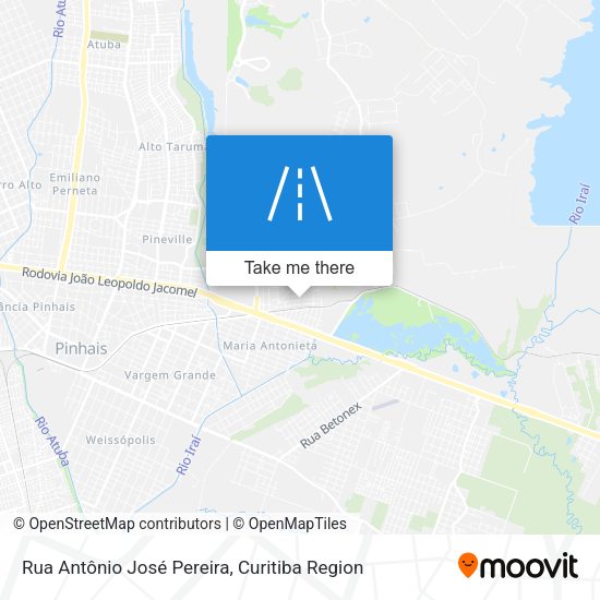 Rua Antônio José Pereira map