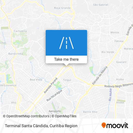 Terminal Santa Cândida map