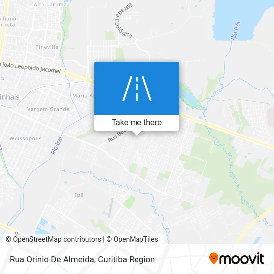 Rua Orinio De Almeida map