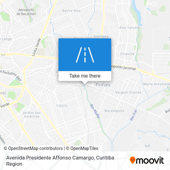 Avenida Presidente Affonso Camargo map