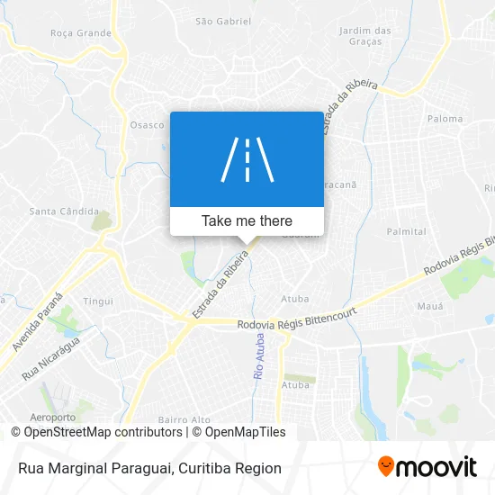 Rua Marginal Paraguai map
