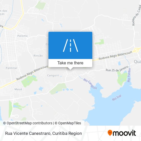 Mapa Rua Vicente Canestraro