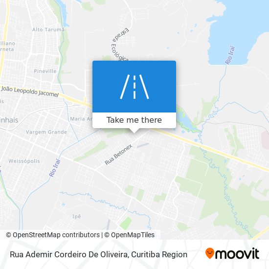 Mapa Rua Ademir Cordeiro De Oliveira