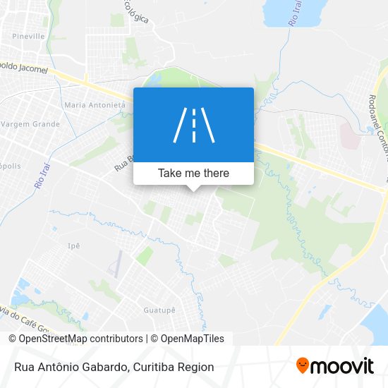 Rua Antônio Gabardo map