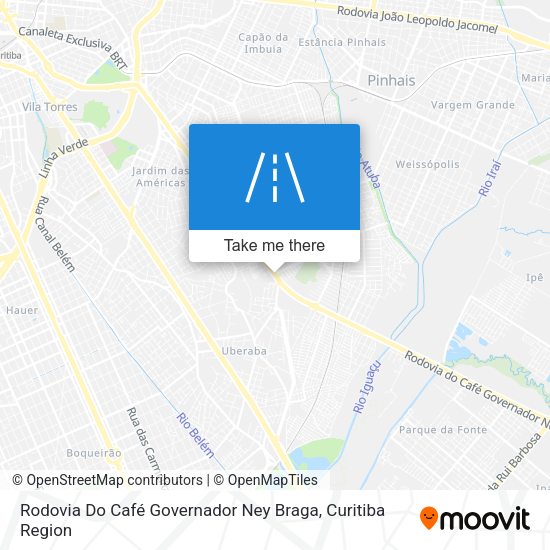 Rodovia Do Café Governador Ney Braga map
