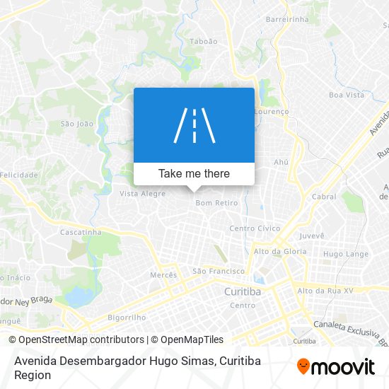 Mapa Avenida Desembargador Hugo Simas