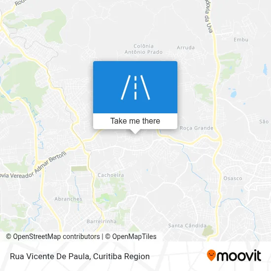 Rua Vicente De Paula map