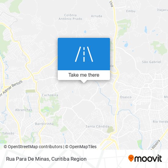 Rua Para De Minas map