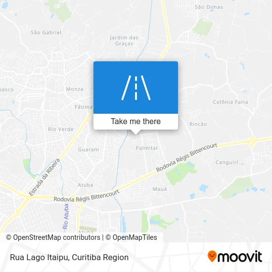Rua Lago Itaipu map