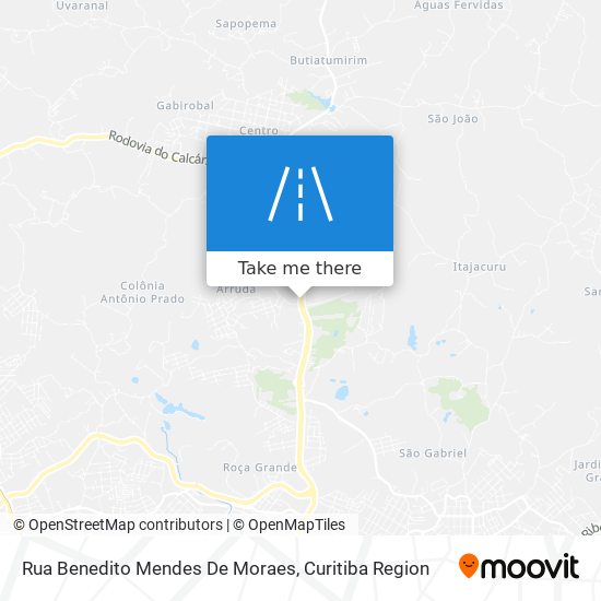 Rua Benedito Mendes De Moraes map