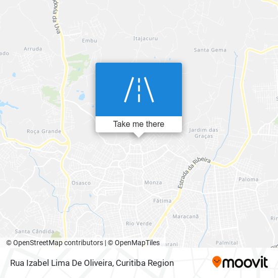 Mapa Rua Izabel Lima De Oliveira