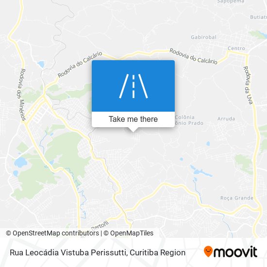 Mapa Rua Leocádia Vistuba Perissutti