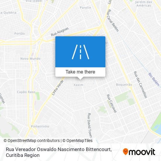 Rua Vereador Oswaldo Nascimento Bittencourt map