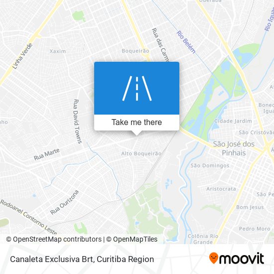 Mapa Canaleta Exclusiva Brt