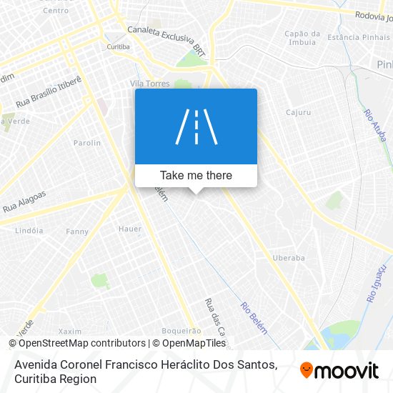 Mapa Avenida Coronel Francisco Heráclito Dos Santos