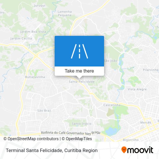 Terminal Santa Felicidade map