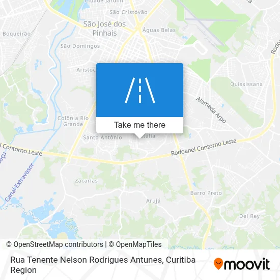 Rua Tenente Nelson Rodrigues Antunes map