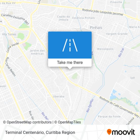 Terminal Centenário map