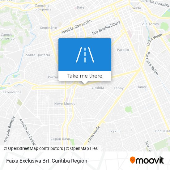 Faixa Exclusiva Brt map