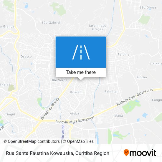 Rua Santa Faustina Kowauska map