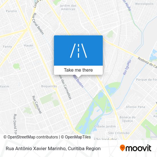 Rua Antônio Xavier Marinho map
