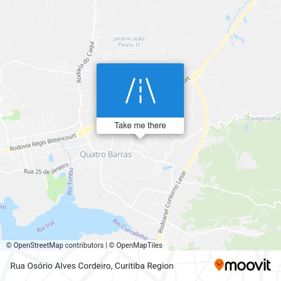 Rua Osório Alves Cordeiro map