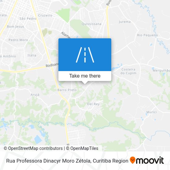 Rua Professora Dinacyr Moro Zétola map