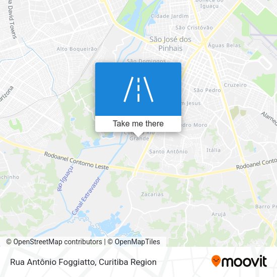 Rua Antônio Foggiatto map