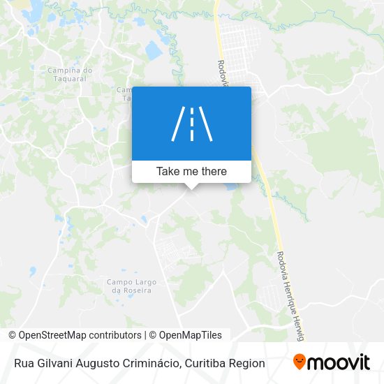 Rua Gilvani Augusto Criminácio map