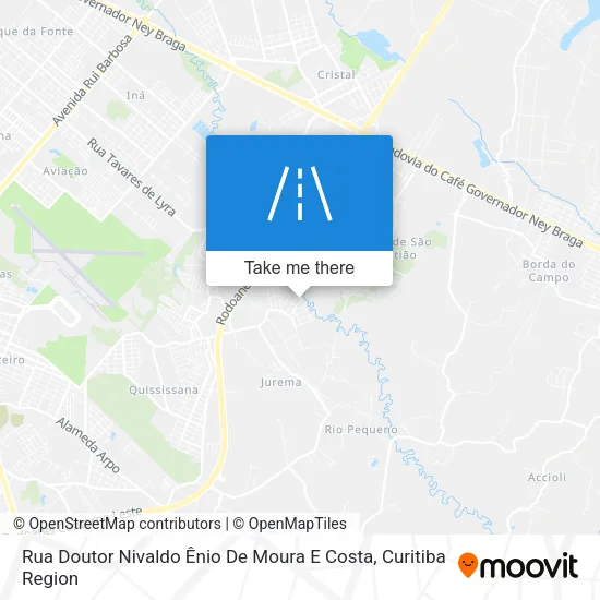 Rua Doutor Nivaldo Ênio De Moura E Costa map