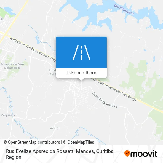 Rua Evelize Aparecida Rossetti Mendes map
