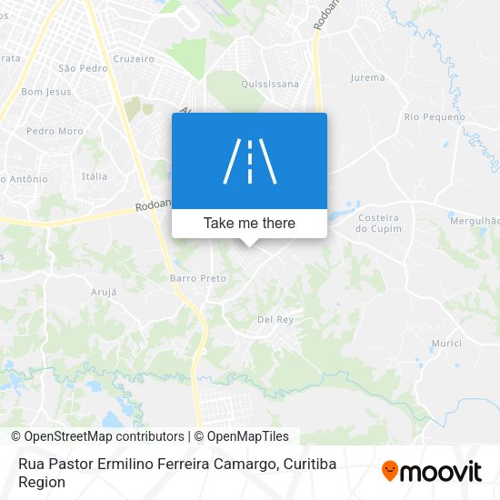 Rua Pastor Ermilino Ferreira Camargo map