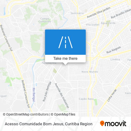 Acesso Comunidade Bom Jesus map