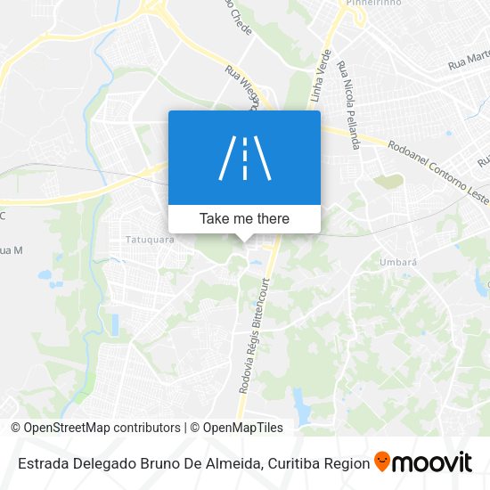 Estrada Delegado Bruno De Almeida map