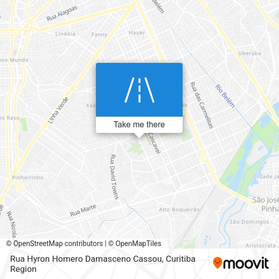 Rua Hyron Homero Damasceno Cassou map