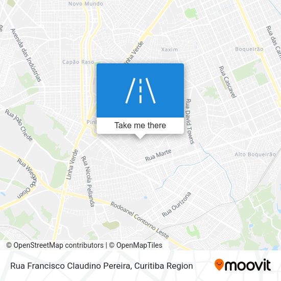 Rua Francisco Claudino Pereira map